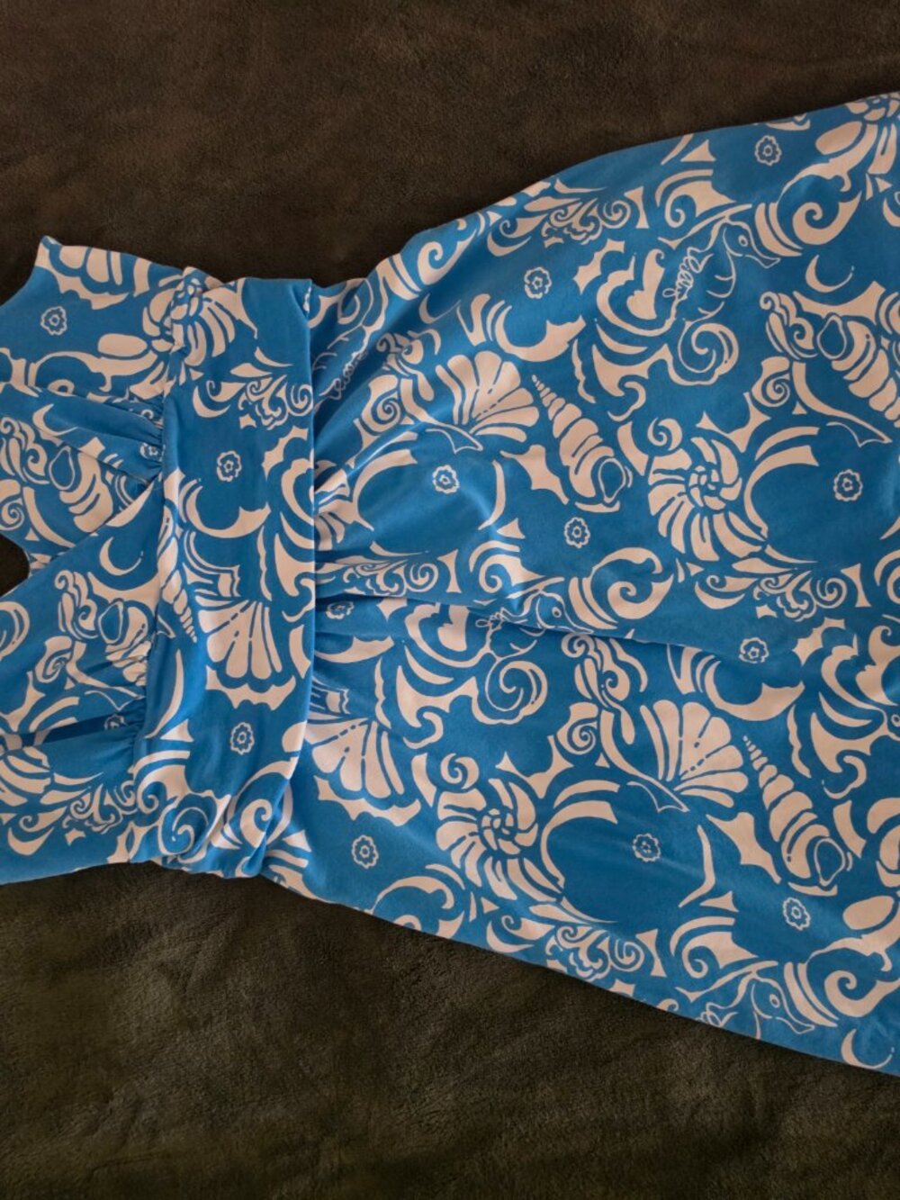 Lilly Pulitzer Blue seashell dress size XL - Picture 2 of 6